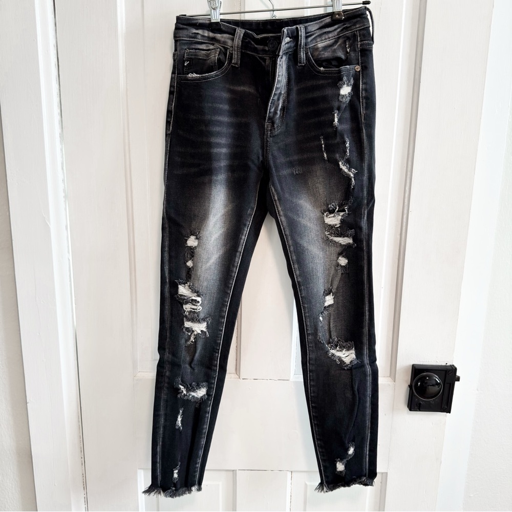 KanCan Distressed Black Skinny Jeans